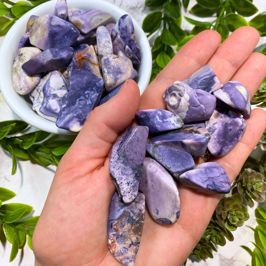Purple Opal (Tiffany Stone) Tumbled Pocket Stone - Fluorescent