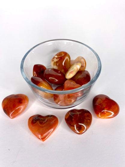 Carnelian Heart Pocket Stone