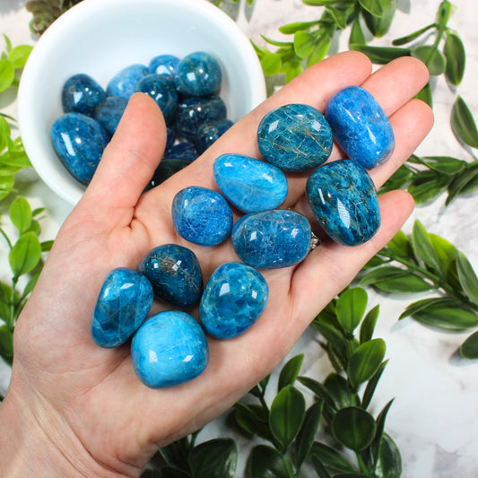 Blue Apatite Tumbled Pocket Stone
